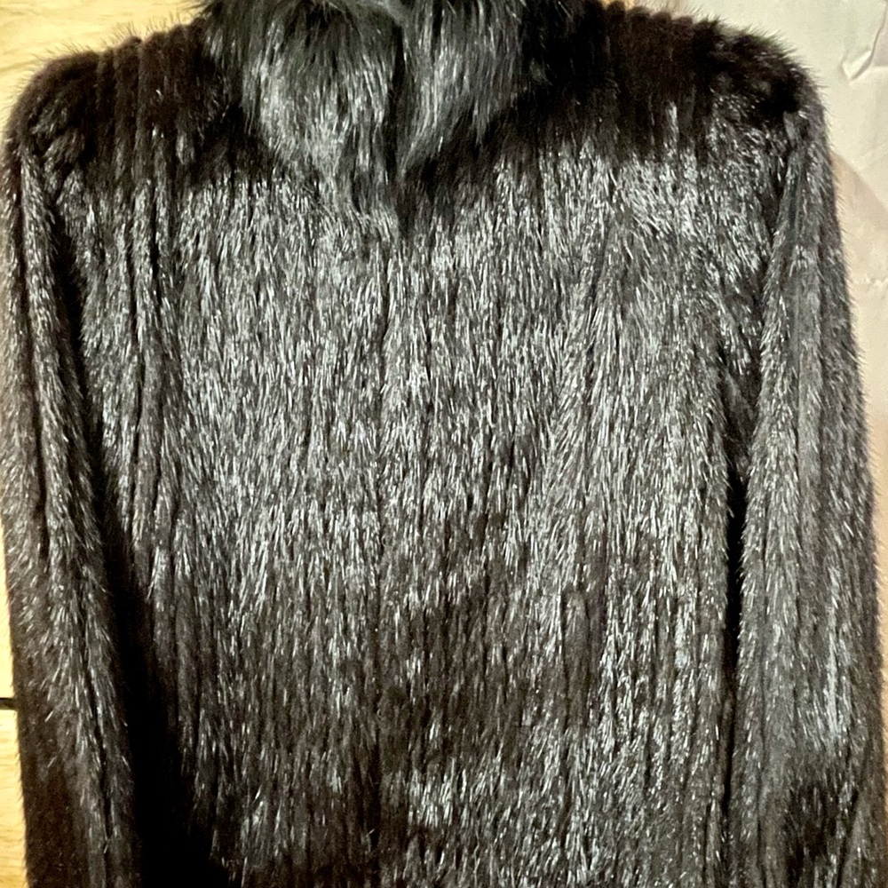 Vintage Ribbon Mink Fur Coat size Small